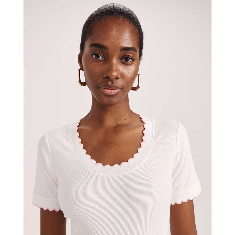 SABA Emilie Scooped Neck Tee image number 2